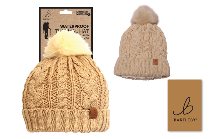 Ladies Waterproof Bobble Hat 