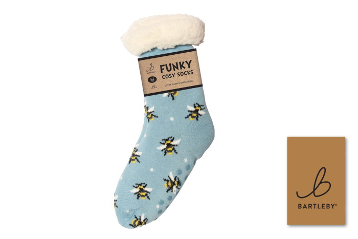 Ladies Sherpa Socks - Bumble Bees