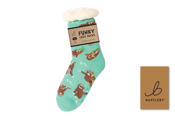 Ladies Sherpa Socks - Sleepy Sloth