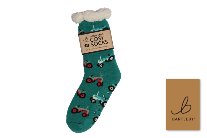 Mens Sherpa Socks - Retro Tractor