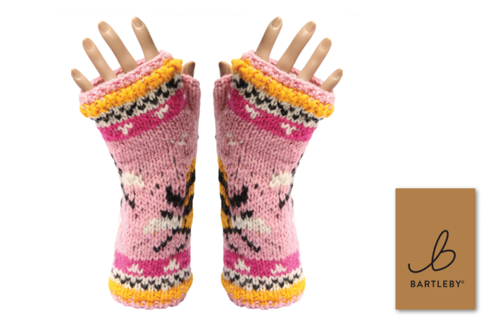 Wool Tube Gloves - Bumble Bees