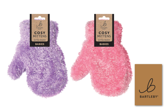 Babies Cosy Feather Mittens