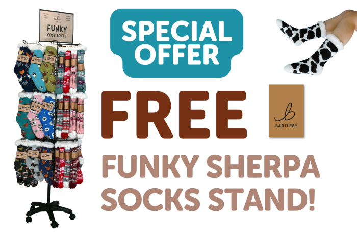 ☆ FUNKY SHERPA SOCKS STAND DEAL ☆