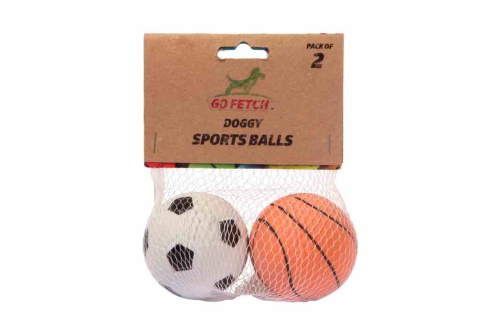 Rubber Dog Balls - Net of 2 