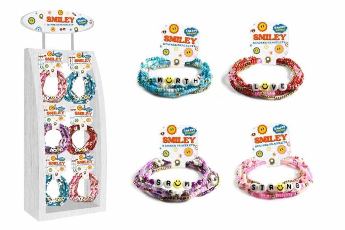 Smiley Stacker Bracelet Set