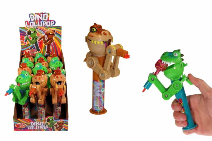 Dinosaur Lollipop Pop-Out Holder, In Display