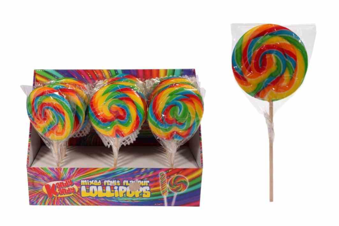 Rainbow Swirl Lolly - 80g, In Display 