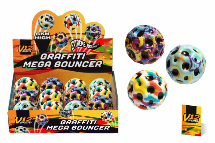 V12 Graffiti Mega Bounce Ball - In Display 