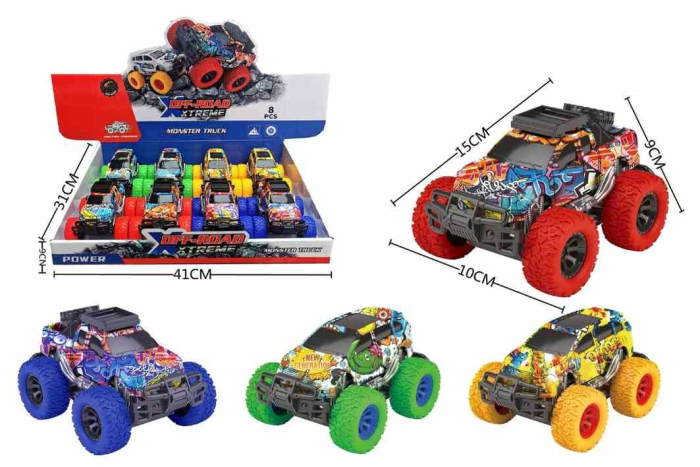 Friction Powered Graffiti Stunt Truck