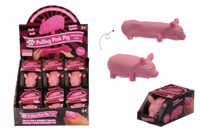 Squishy Stretchy Pig, Boxed, In Display