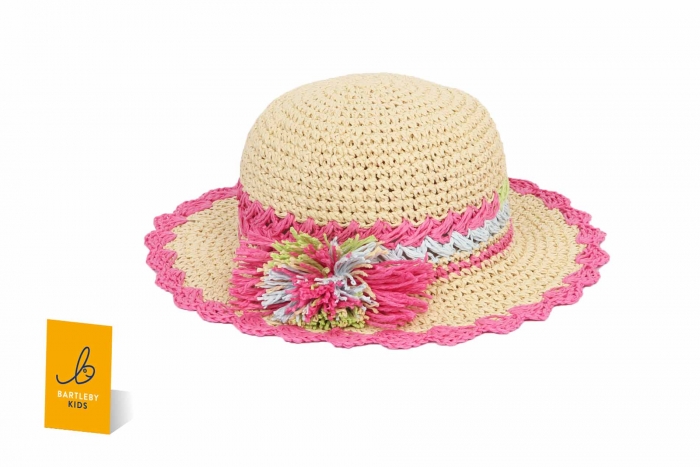 girls crochet hat with flower